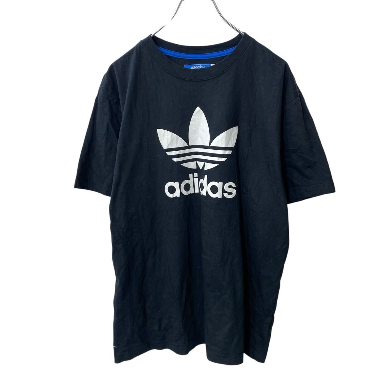 【中古】【古着】 adidas 半袖 ロゴTシャツ XL ブラック アディダス ビッグロゴ 古着卸 アメリカ仕入 a705-5706のサムネイル