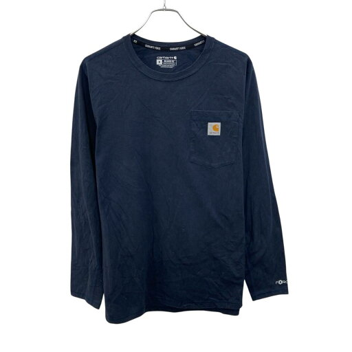 【中古】【古着】 carhartt 長袖 ロゴTシャツ M ネイビー プルオーバー ポケット付き 無地 ストリート カーハート 古着卸 アメリカ仕入 a705-5741 【中古】【古着】 carhartt 長袖 ロゴTシャツ M ネイビー プルオーバー ポケット付き 無地 ストリート カーハート 古着卸 アメリカ仕入 a705-5741
