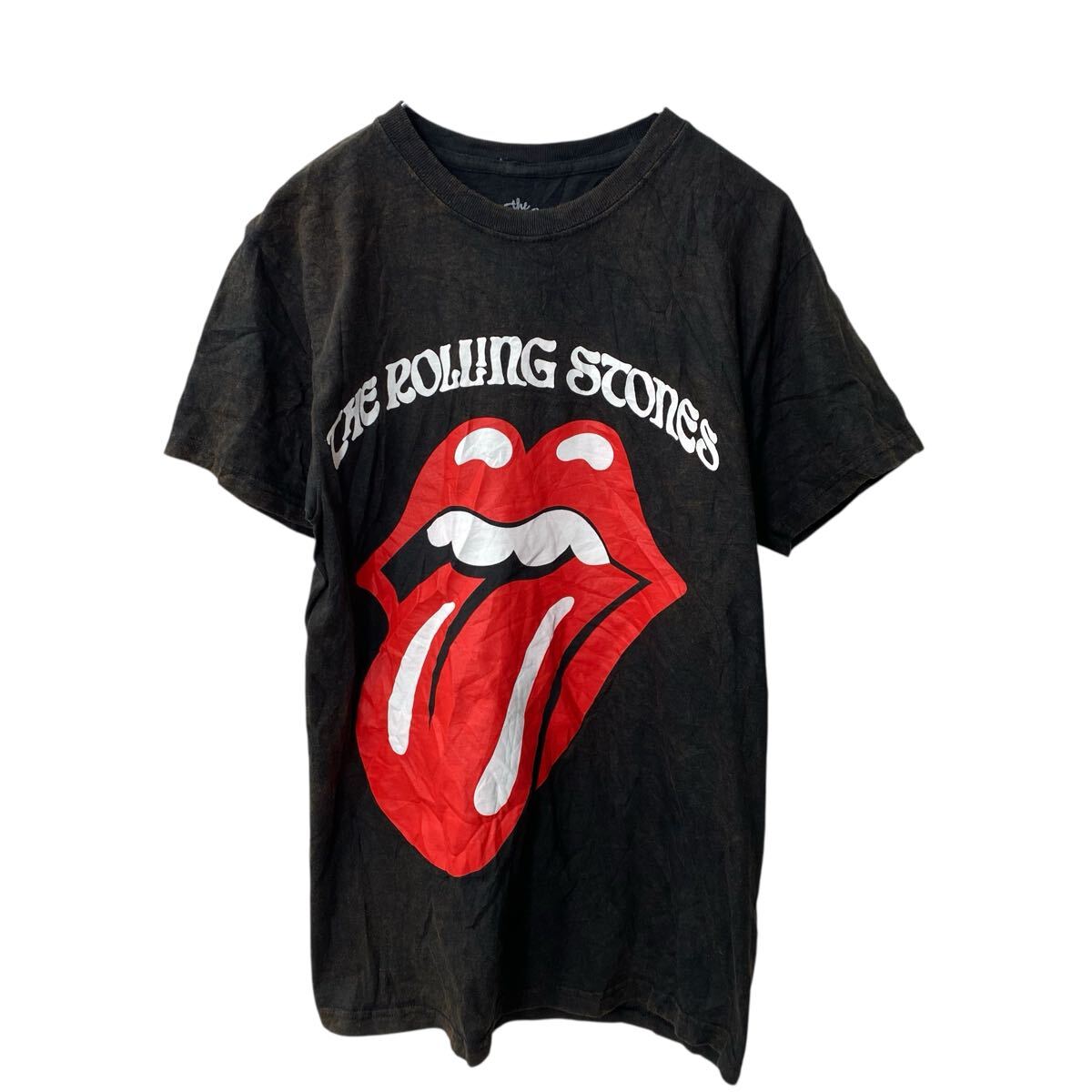 【中古】【古着】 The Rolling Stones 半袖 プリントTシャツ S ブラウン ブラック ブリーチ ローリングストーンズ メキシコ製 古着卸 アメリカ仕入 a705-5756