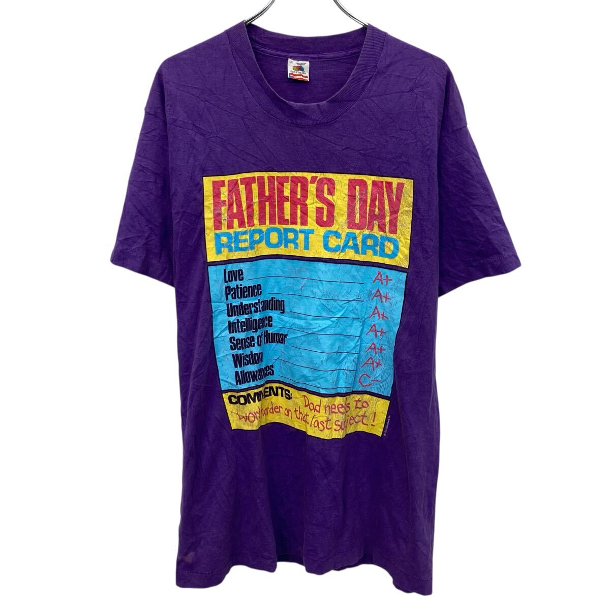 【中古】【古着】 FRUIT OF THE LOOM 半袖 プリントTシャツ XL パープル フルーツオブザルーム プルオーバー ビッグサイズ 古着卸 アメリカ仕入 a705-6032