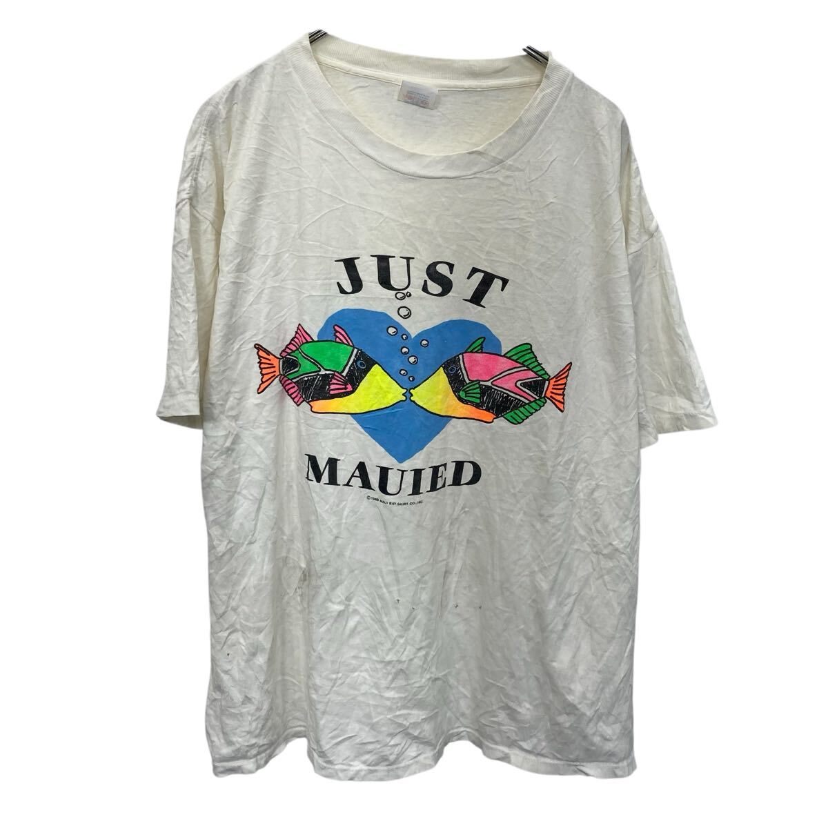 【中古】【古着】 Miller 半袖 プリントTシャツXL アイボリー系 ミラー プルオーバー ビッグサイズ ア..