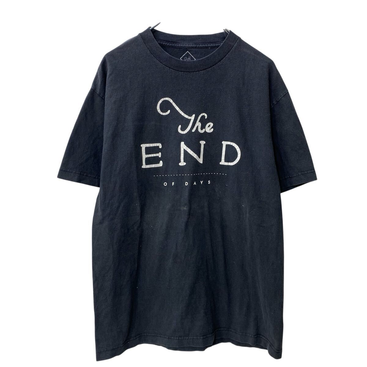 【中古】【古着】 Durkl 半袖 プリントTシャツ L ブラック END OF DAYS 古着卸 アメリカ仕入 a705-6188