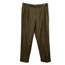 【中古】【古着】 LAUREN RALPH LAUREN スラックスパンツ L~XL ブラウン ローレンラルフローレン ジップアップ 古着卸 アメリカ仕入 2505-666
