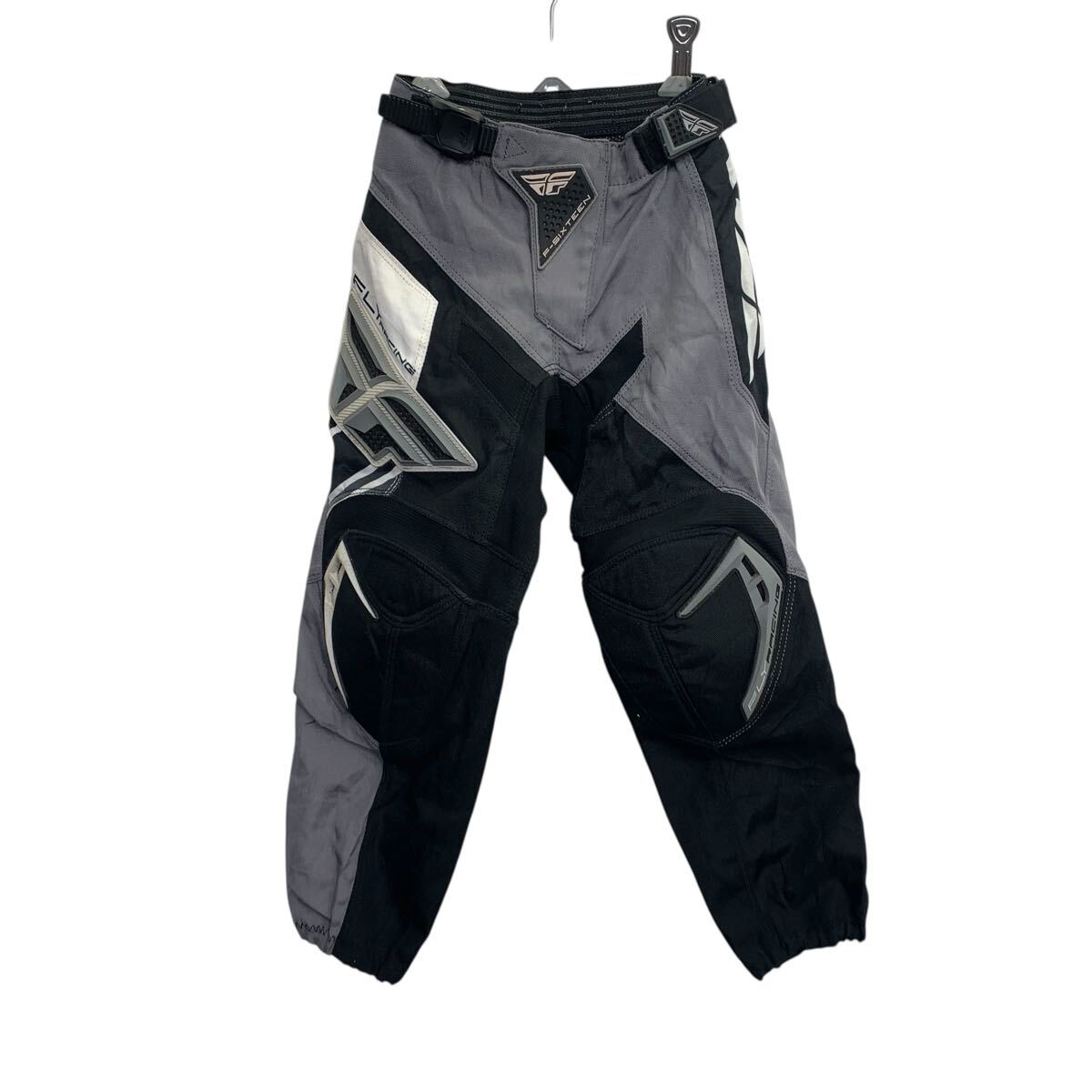 【中古】【古着】 FLY モトクロスパンツ 18 ブラック グレー フライ ジップアップ レーシングパンツ ジ..