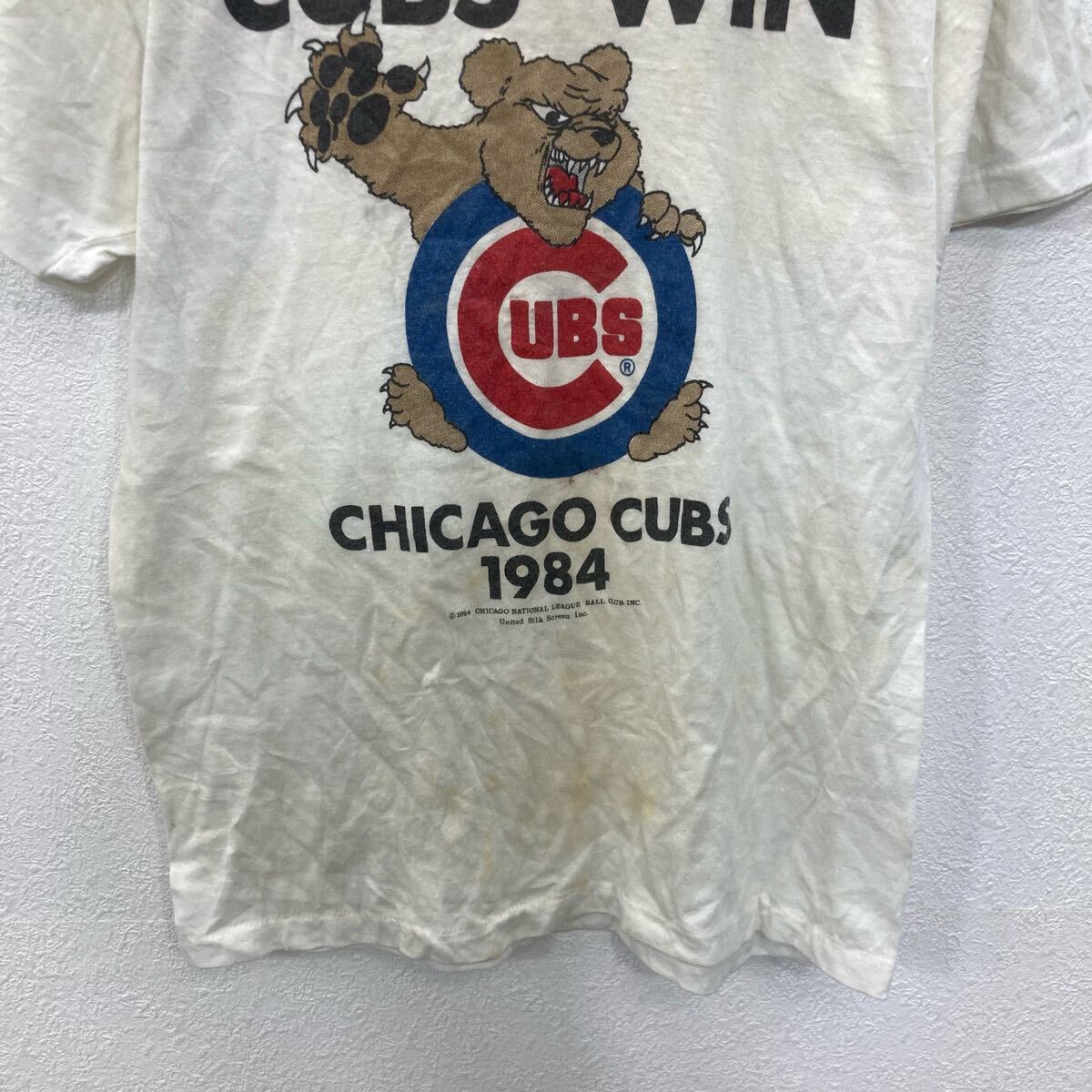 【中古】【古着】 SCREEN STARS 半袖 プリントTシャツ L ホワイト スクリーンスターズ カブス 80's USA製 野球 古着卸 アメリカ仕入 a705-6252 voxtrading-10202323 古着屋DEN サンプル画像3