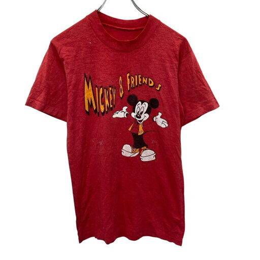 【中古】【古着】 半袖 キャラクターTシャツ M〜 レッド プルオーバー バックプリント 80's 80年代 キャラT ミッキー 古着卸 アメリカ仕入 a705-6282 【中古】【古着】 半袖 キャラクターTシャツ M〜 レッド プルオーバー バックプリント 80's 80年代 キャラT ミッキー 古着卸 アメリカ仕入 a705-6282