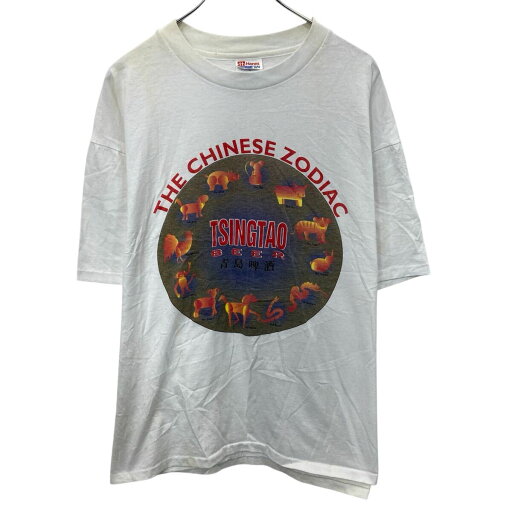【中古】【古着】 Hanes 半袖 プリントTシャツ XL ホワイト ヘインズ プルオーバー アメリカ製 干支 アニマル 90's 90年代 古着卸 アメリカ仕入 a705-6359 【中古】【古着】 Hanes 半袖 プリントTシャツ XL ホワイト ヘインズ プルオーバー アメリカ製 干支 アニマル 90's 90年代 古着卸 アメリカ仕入 a705-6359