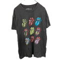 【中古】【古着】 the Rolling stones 半袖プリントTシャツ L チャコール プルオーバー ローリングストーンズ バンド 音楽 古着卸 アメリカ仕入 a705-6685