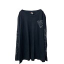【中古】【古着】 HARLEY DAVIDSON 長袖 プリントTシャツ レディース 3XL ブラック ハーレーダビッドソン USA製 4面プリント 古着卸 アメリカ仕入 a705-6800