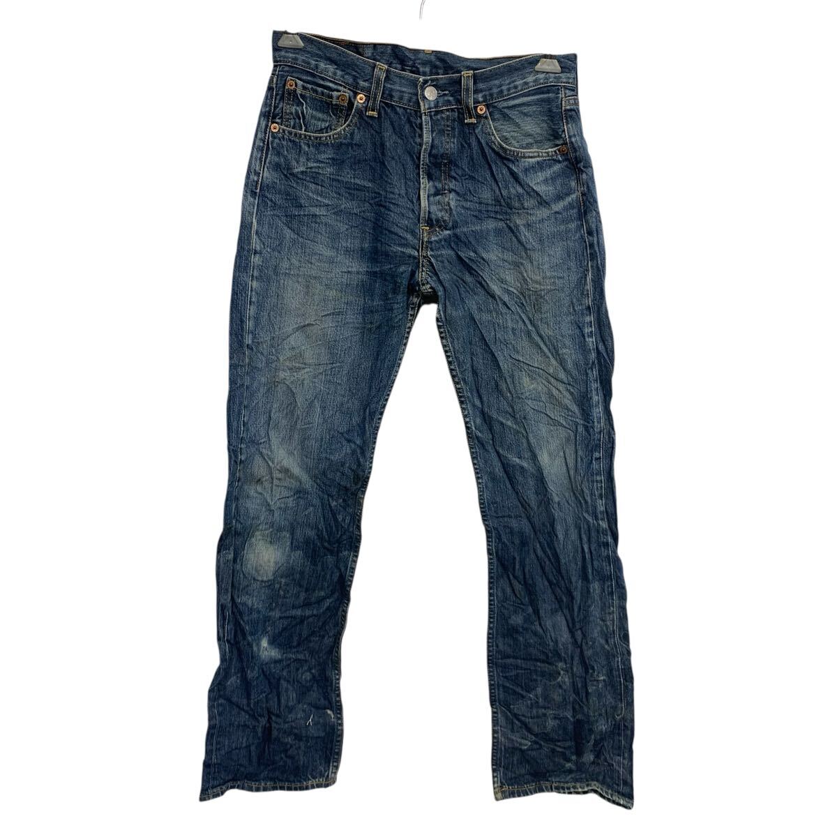 【中古】【古着】 Levi's 501 デニムパンツ W29 インディゴブルー リーバイス ボタンフライ カジュアル アメカジ ジーンズ 古着卸 アメリカ仕入 2506-22