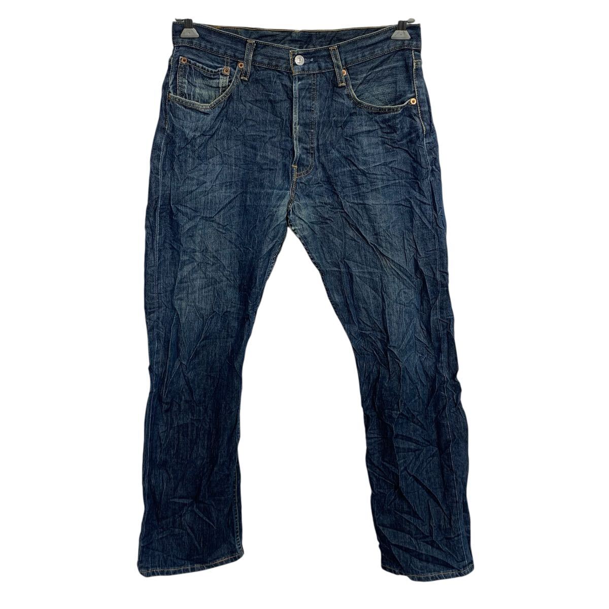【中古】【古着】 Levi's 501 デニムパンツ W33 ダークブルー リーバイス ボタンフライ カジュアル アメカジ ジーンズ 古着卸 アメリカ仕入 2506-37