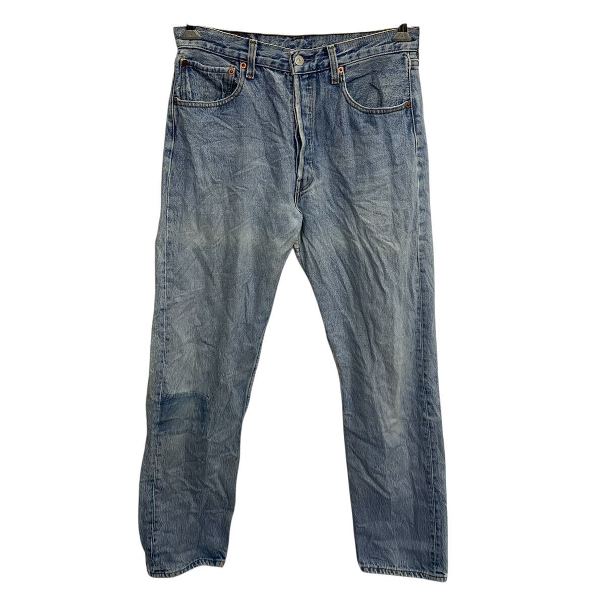 【中古】【古着】 Levi's 501 デニムパンツ W32 ライトブルー リーバイス ボタンフライ カジュアル アメカジ ジーンズ 古着卸 アメリカ仕入 2506-41
