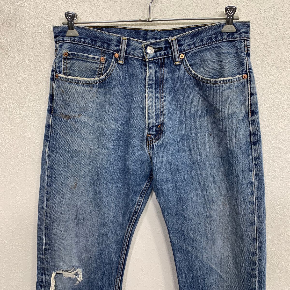 【中古】【古着】 Levi's 505 デニムパンツ W36 ブルー リーバイス ジップアップ カジュアル アメカジ ジーンズ 古着卸 アメリカ仕入 2506-55
