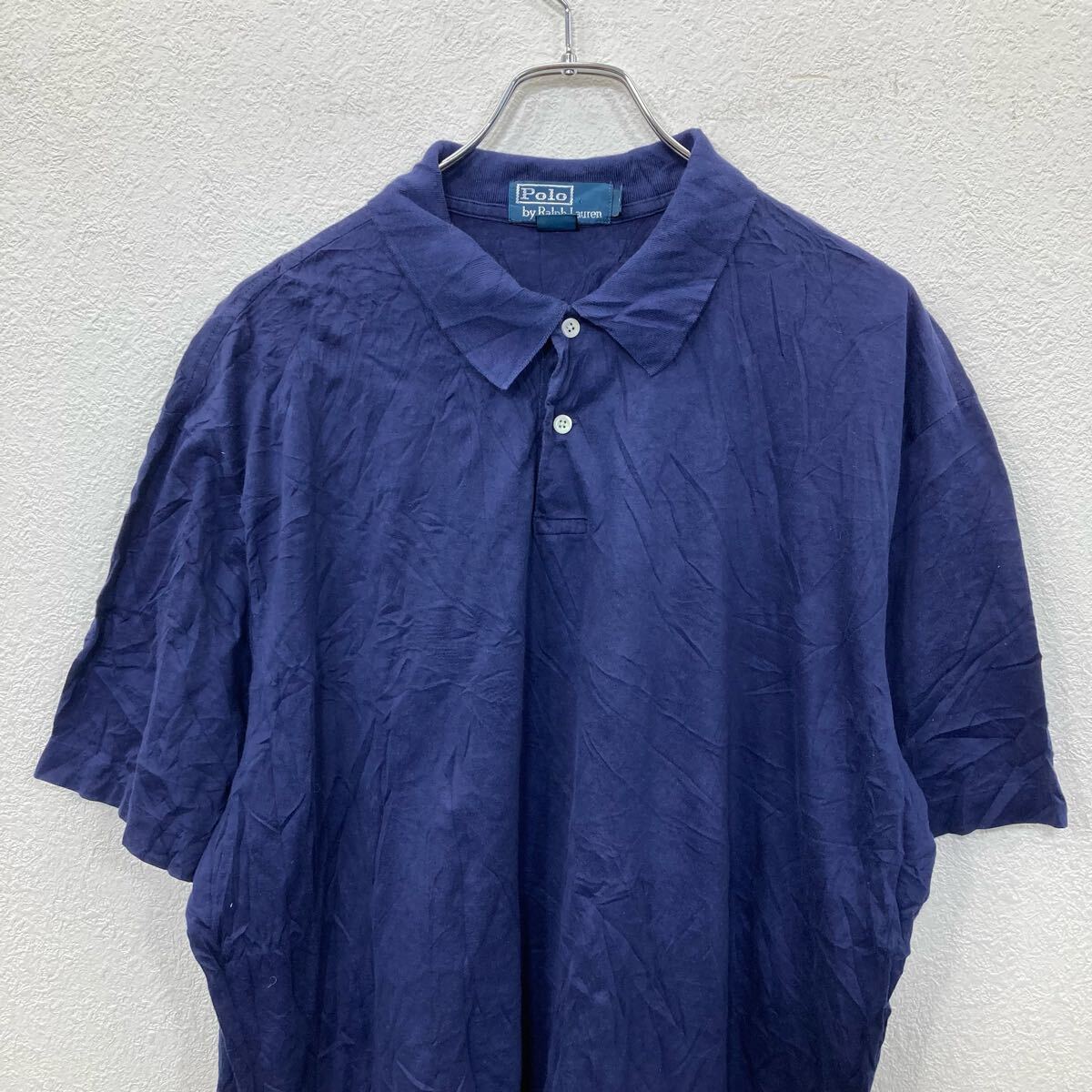 【中古】【古着】 Polo Ralph Lauren 半袖 ポロシャツ XL ネイビー ポロラルフロー...