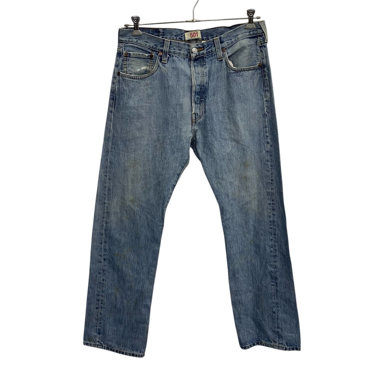 【中古】【古着】 Levi's 501 デニムパンツ W34 ブルー リーバイス ボタンフライ ストレート ジーンズ アメカジ 古着卸 アメリカ仕入 2506-112