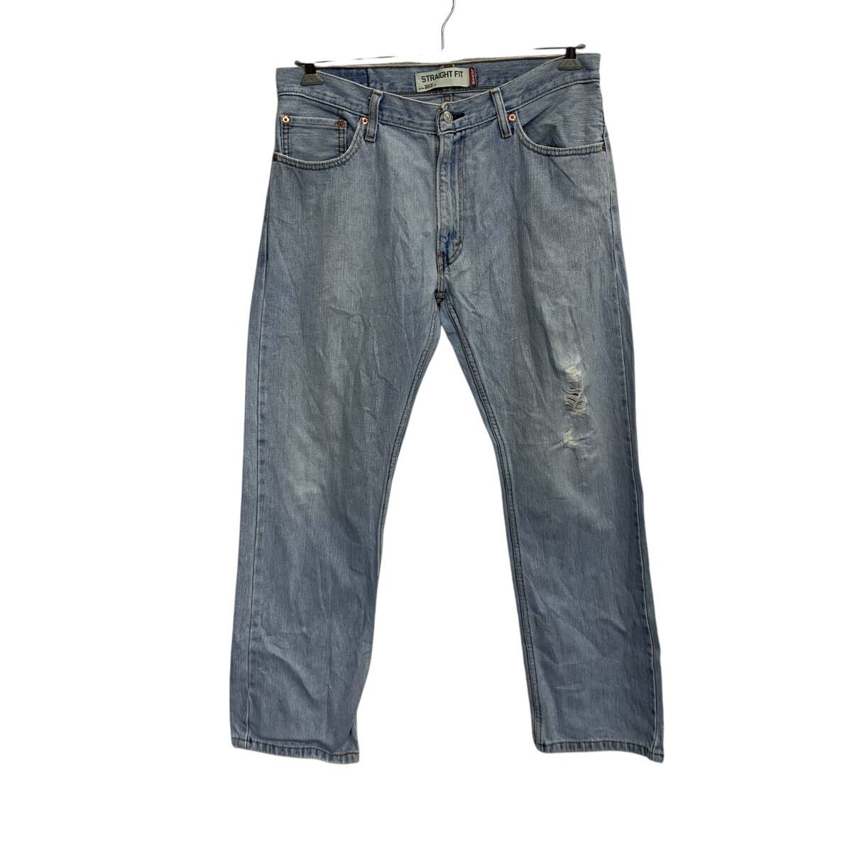 【中古】【古着】 Levi's 505 デニムパンツ W34 アイスブルー リーバイス ジップアップ ストレートフィット アメカジ ジーンズ 古着卸 アメリカ仕入 2506-115