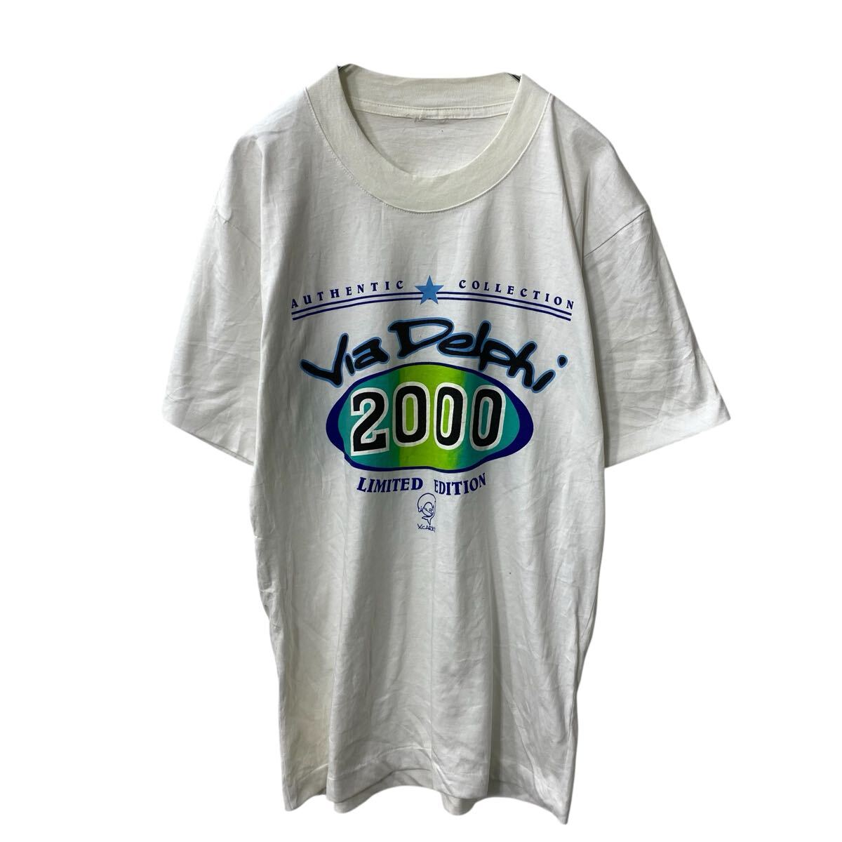 【中古】【古着】 半袖 プリントTシャツ XL〜 ホワイト ビッグサイズ シングルステッチ 2000 古着卸 アメリカ仕入 a706-5207
