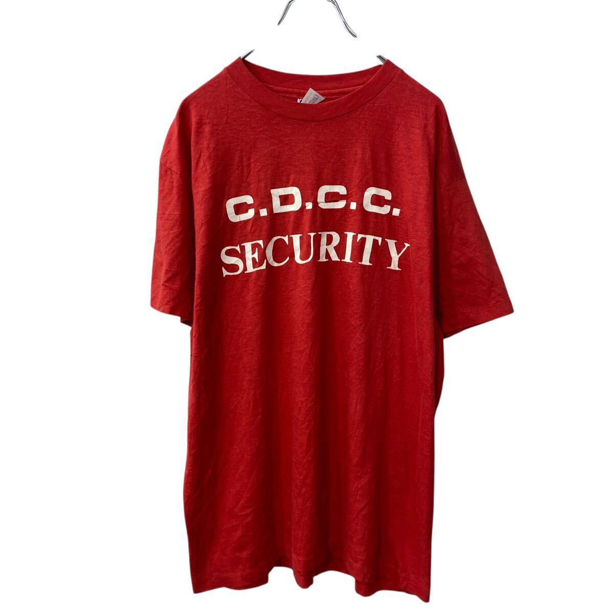 【中古】【古着】 Hanes 半袖 プリントTシャツ XL レッド ヘインズ 80's バックプリント 古着卸 アメリカ仕入 a706-5226