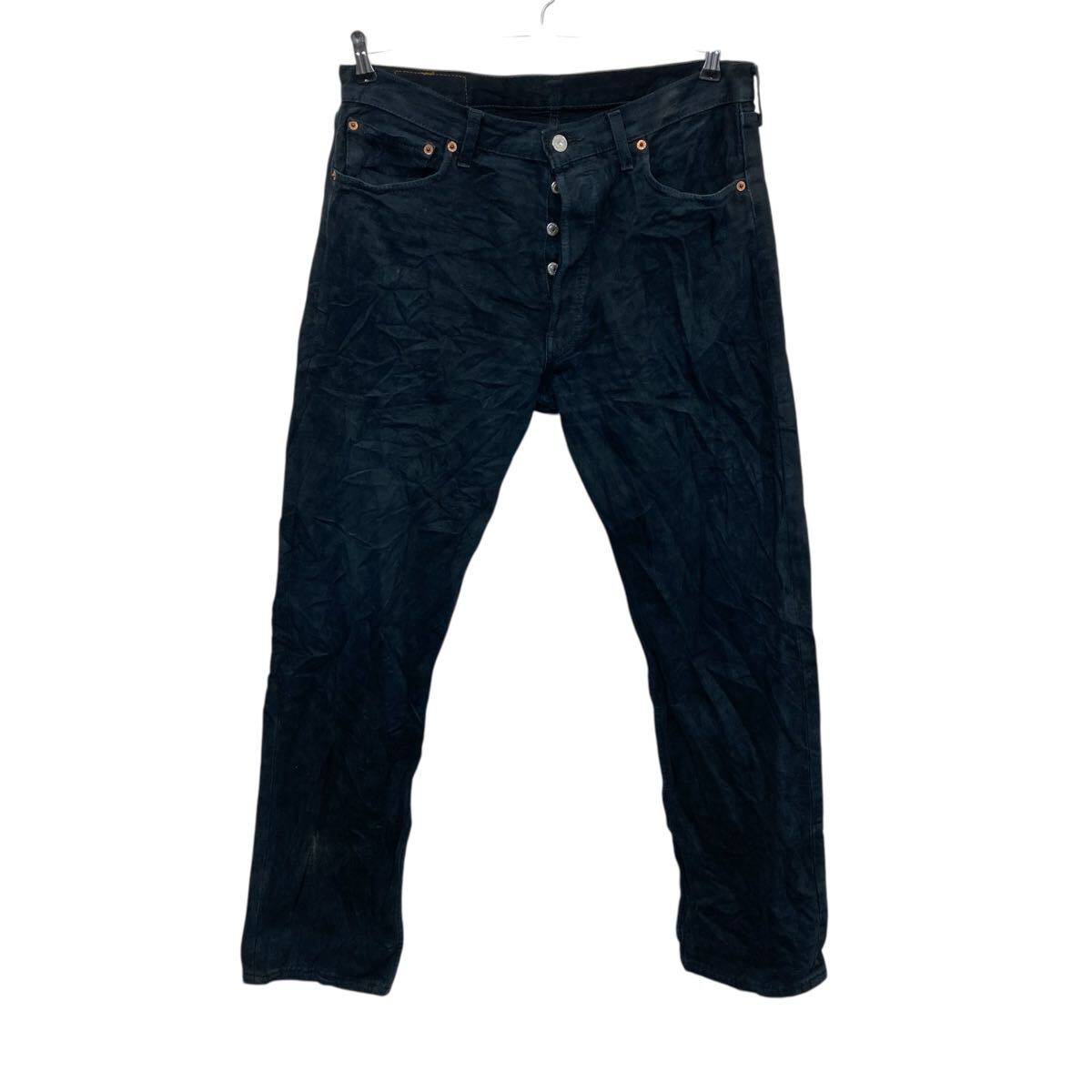 【中古】【古着】 Levi's 501 デニムパンツ W34 ブラック リーバイス ボタンフライ イギリス製 カジュアル アメカジ ジーンズ 古着卸 アメリカ仕入 2506-231