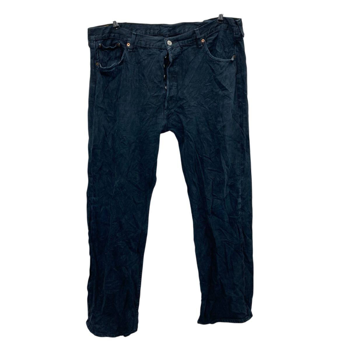 【中古】【古着】 Levi's 501 デニムパンツ W42 ブラック リーバイス ボタンフライ カジュアル アメカジ ジーンズ 古着卸 アメリカ仕入 2506-282