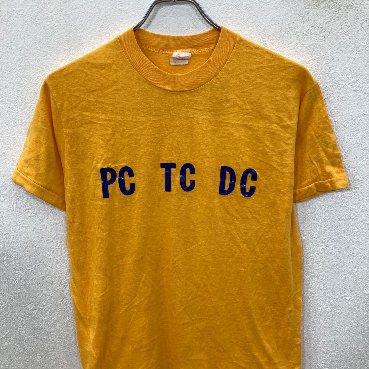 【中古】【古着】 STEDMAN 半袖 プリントTシャツ L イエロー ステッドマン プルオーバー バックプリント 70's〜 70年代〜 古着卸 アメリカ仕入 a706-5336