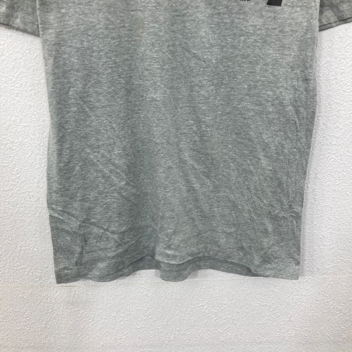 【中古】【古着】 D.C. SPORTS WEAR 半袖 プリントTシャツ L グレー プルオーバー バックプリント アメリカ製 90's リンガーT 古着卸 アメリカ仕入 a706-5348