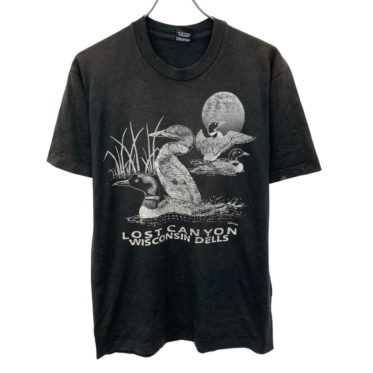 【中古】【古着】 SCREENSTARS 半袖 プリントTシャツ L ブラック スクリーンスターズ プルオーバー ア..