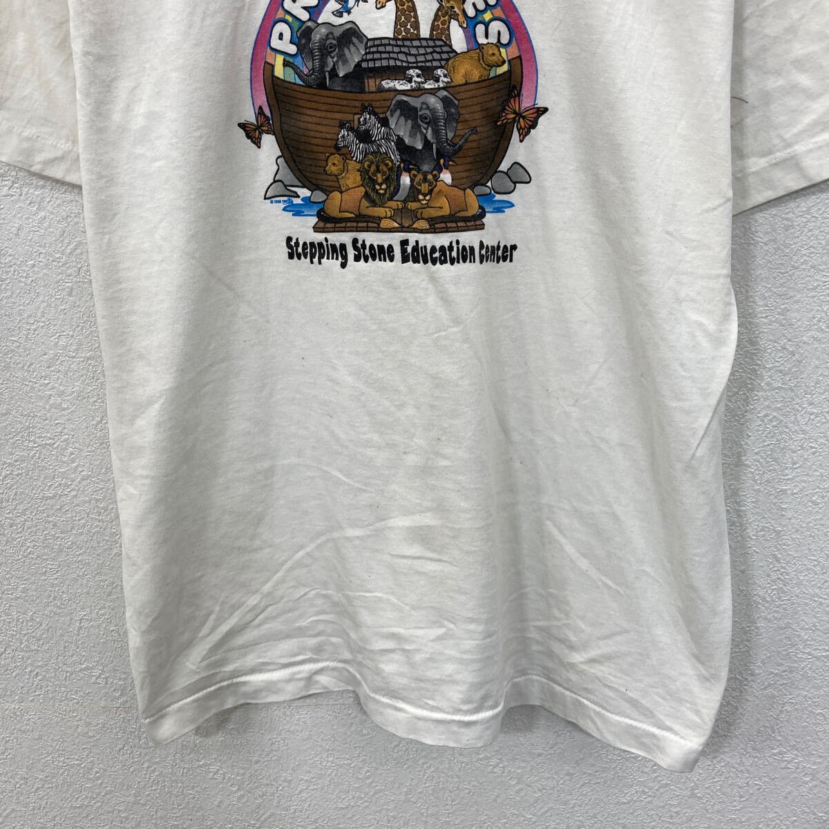 【中古】【古着】 FRUIT OF THE LOOM 半袖 プリントTシャツ L ホワイト フルーツオブザルーム プルオーバー 90's 90年代 古着卸 アメリカ仕入 a706-5358