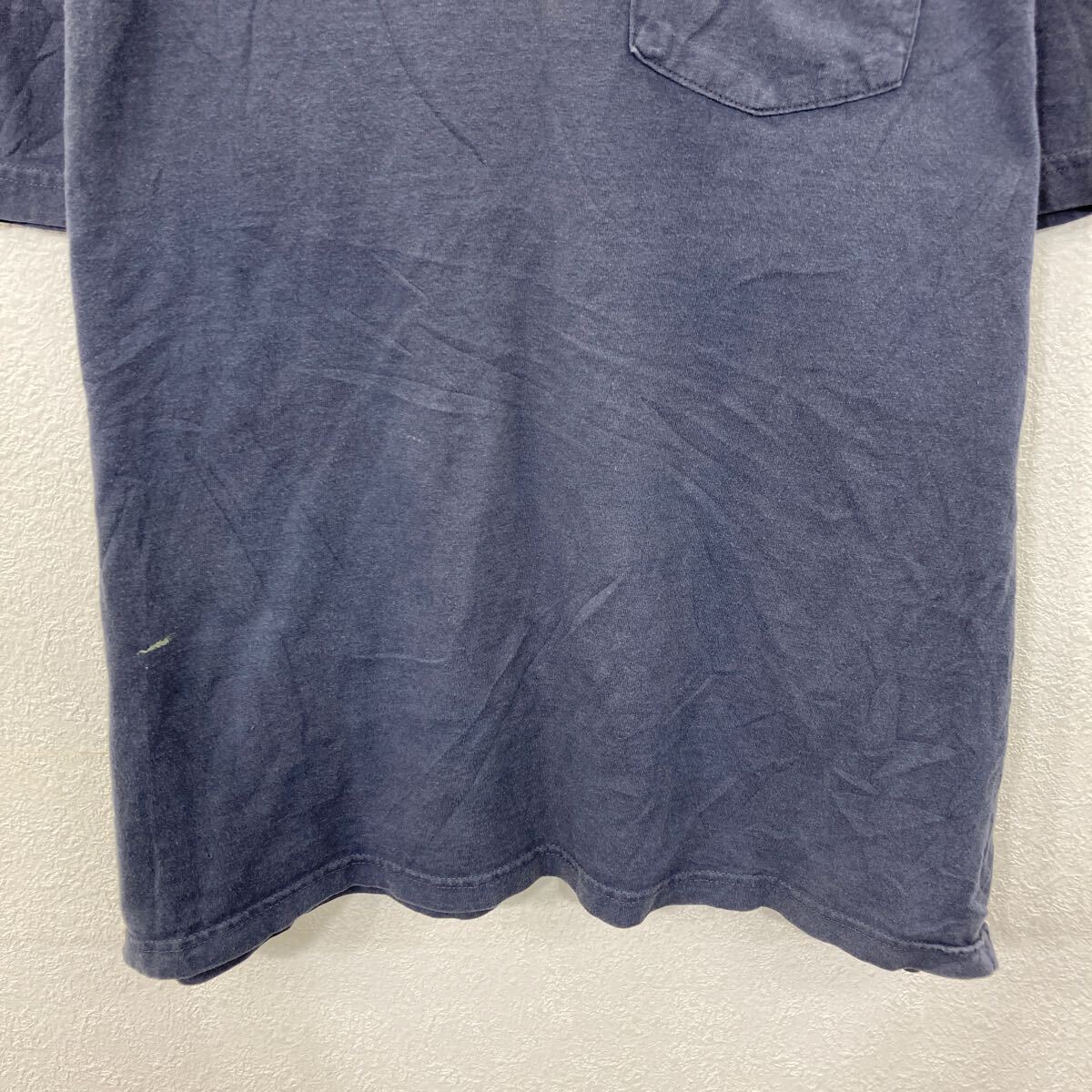 【中古】【古着】 Carhartt 半袖 ロゴTシャツ XL〜 ネイビー カーハート プルオーバー ビッグサイズ 胸ポケット ワンポイント 古着卸 アメリカ仕入 a706-5375