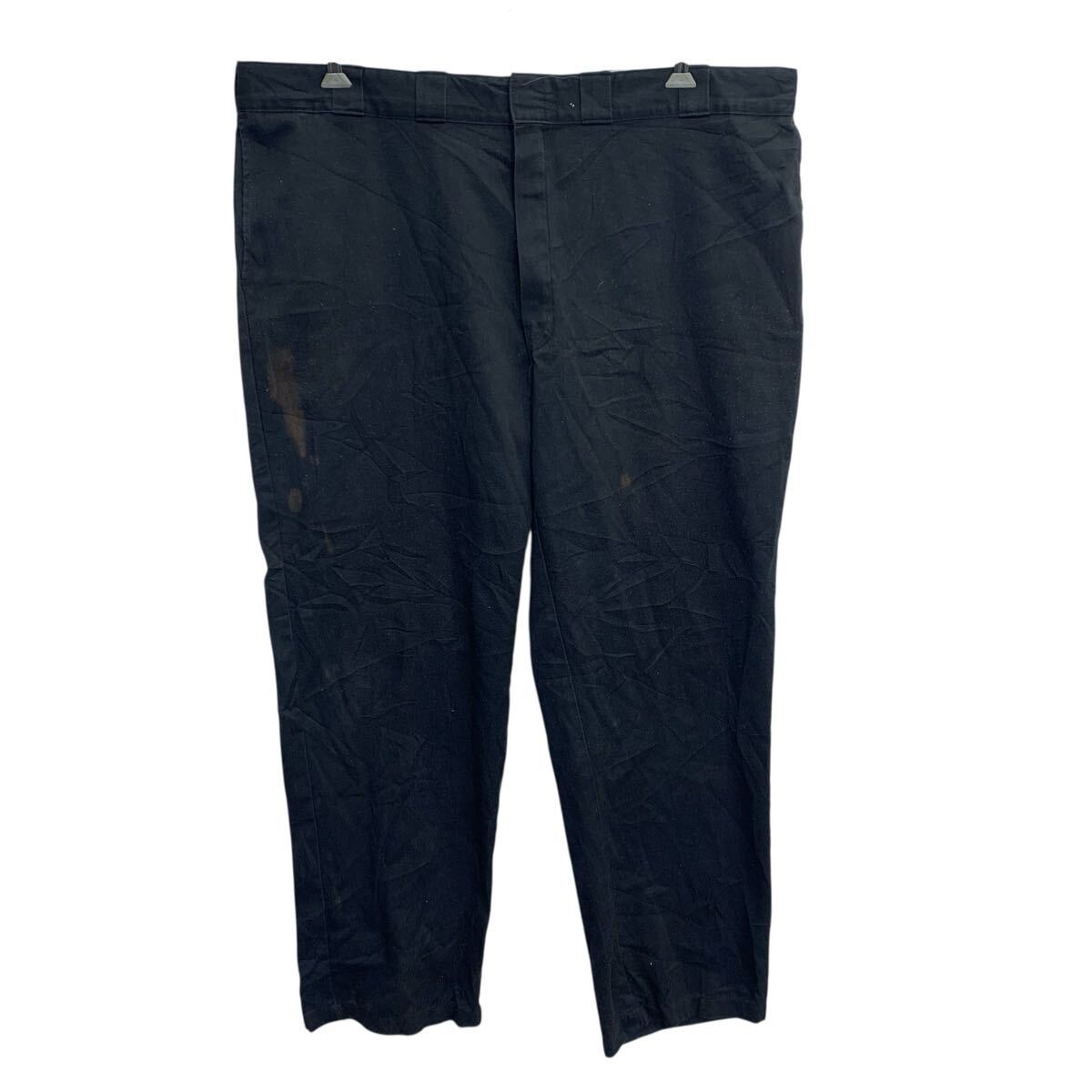 【中古】【古着】 Dickies ワークパンツ W46 ブラック ディッキーズ ジップアップ ビッグサイズ ワークウェア ワーク ボトムス 古着卸 アメリカ仕入 2506-352