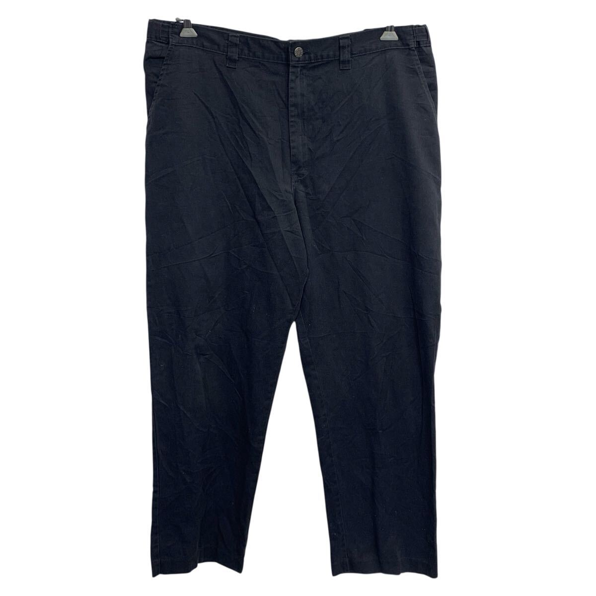 【中古】【古着】 Dickies ワークパンツ W40 ブラック ディッキーズ ジップアップ ビッグサイズ ワークウェア ワーク ボトムス 古着卸 アメリカ仕入 2506-361