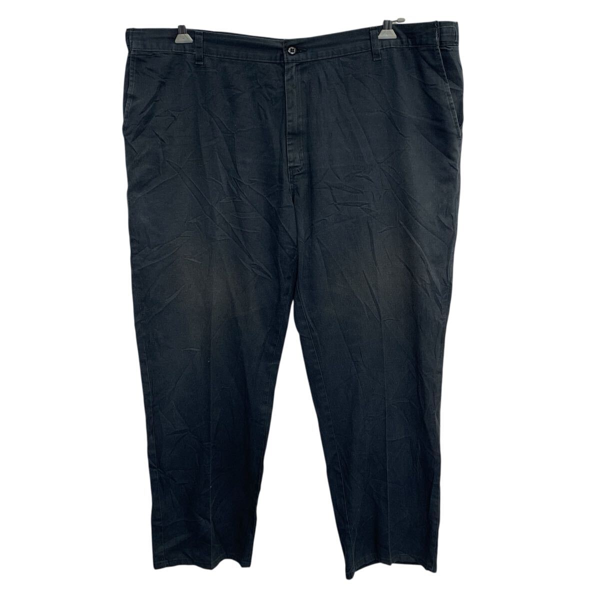 【中古】【古着】 Dickies ワークパンツ W44 ブラック ディッキーズ ジップアップ ビッグサイズ ワークウェア ワーク ボトムス 古着卸 アメリカ仕入 2506-376