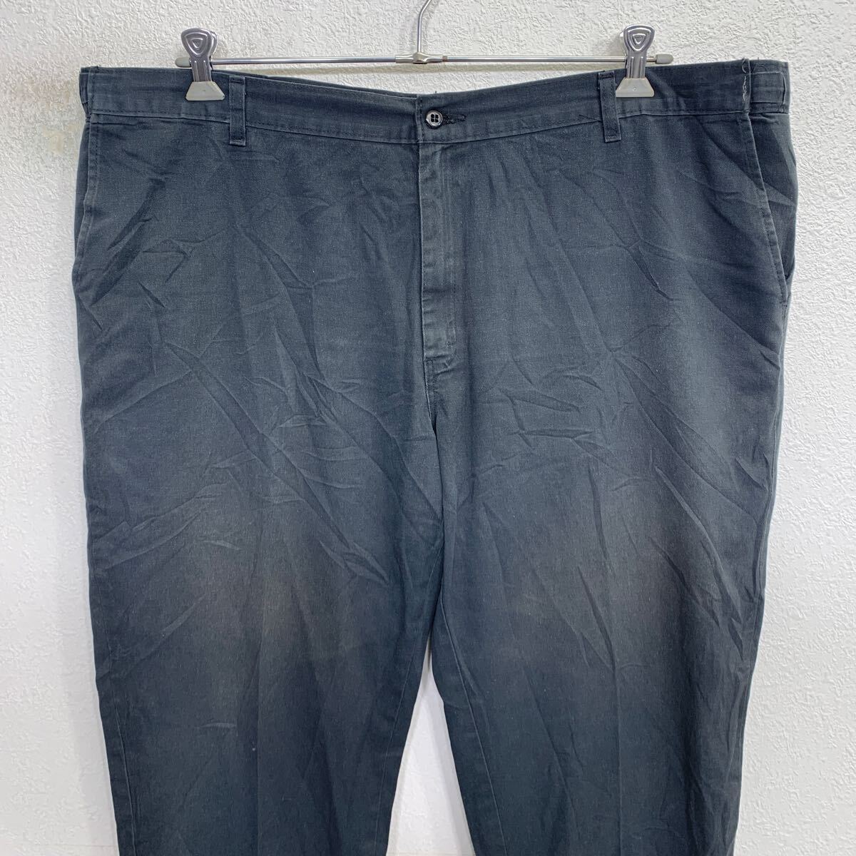 【中古】【古着】 Dickies ワークパンツ W44 ブラック ディッキーズ ジップアップ ビッグサイズ ワークウェア ワーク ボトムス 古着卸 アメリカ仕入 2506-376