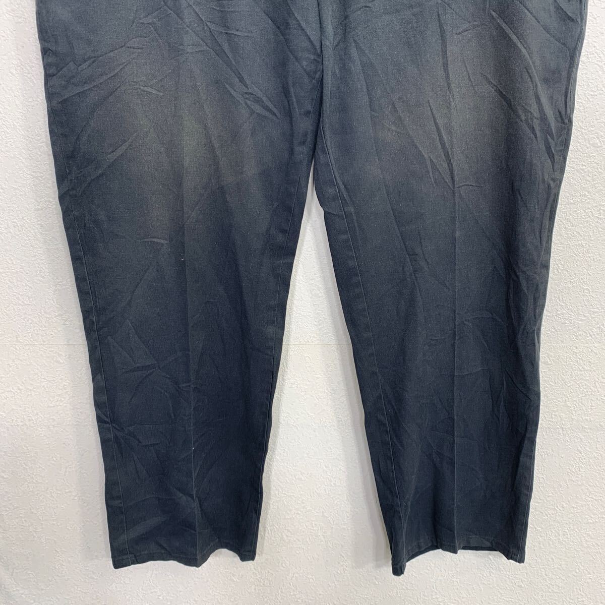 【中古】【古着】 Dickies ワークパンツ W44 ブラック ディッキーズ ジップアップ ビッグサイズ ワークウェア ワーク ボトムス 古着卸 アメリカ仕入 2506-376