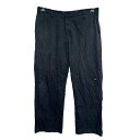 【中古】【古着】 Dickies ワークパンツ M〜 ブラック ディッキーズ ジップアップ ダブルニー ワーク ボトムス 薄手 古着卸 アメリカ仕入 2506-405(4)
