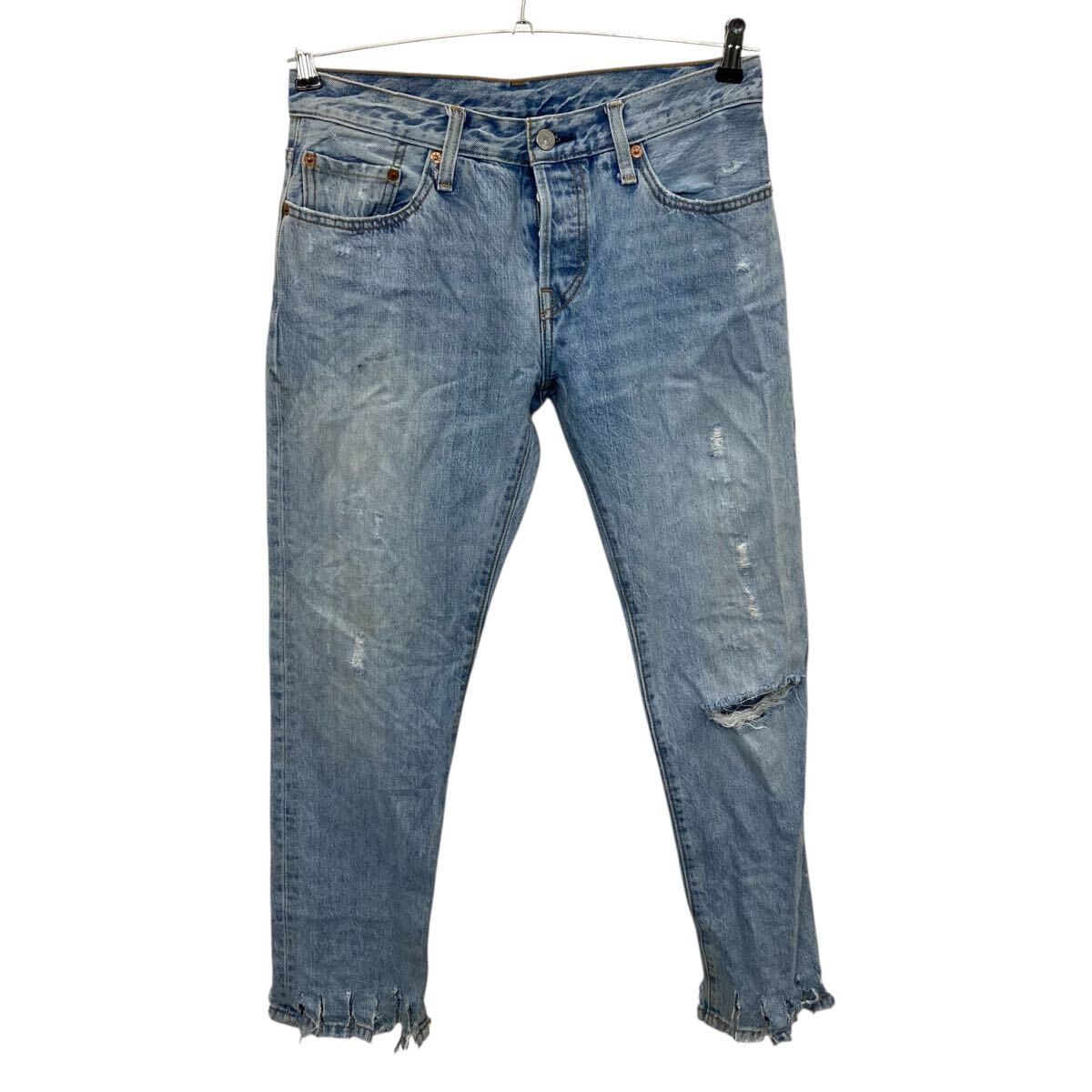 【中古】【古着】 Levi's 501 デニムパンツ W26 サックス リーバイス ボタンフライ カジュアル アメカジ ジーンズ 古着卸 アメリカ仕入 2506-425