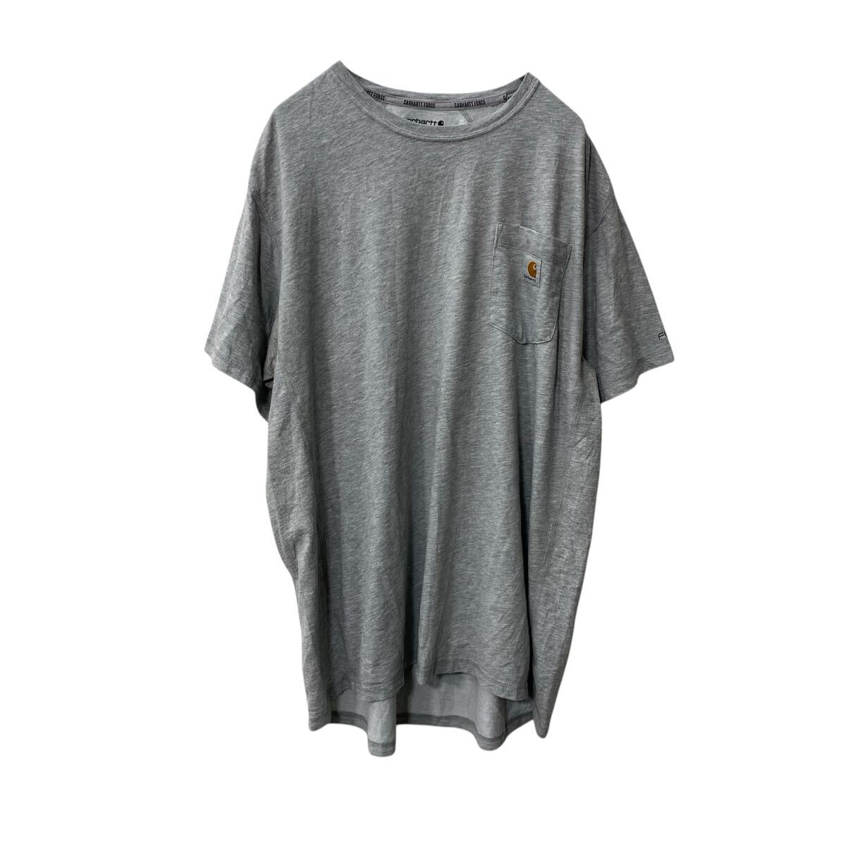 【中古】【古着】 Carhartt 半袖 ロゴTシャツ XL グレー カーハート プルオーバー リラックスフィット ラグラン 古着卸 アメリカ仕入 a706-5471