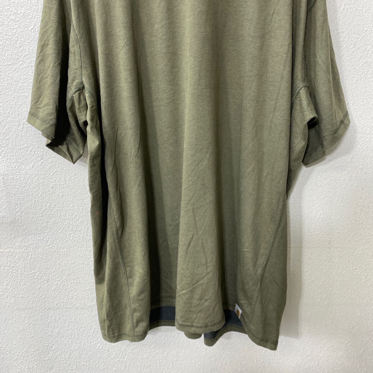 【中古】【古着】 Carhartt 半袖 無地Tシャツ XL カーキ オリーブ カーハート プルオーバー リラックスフィット 古着卸 アメリカ仕入 a706-5491