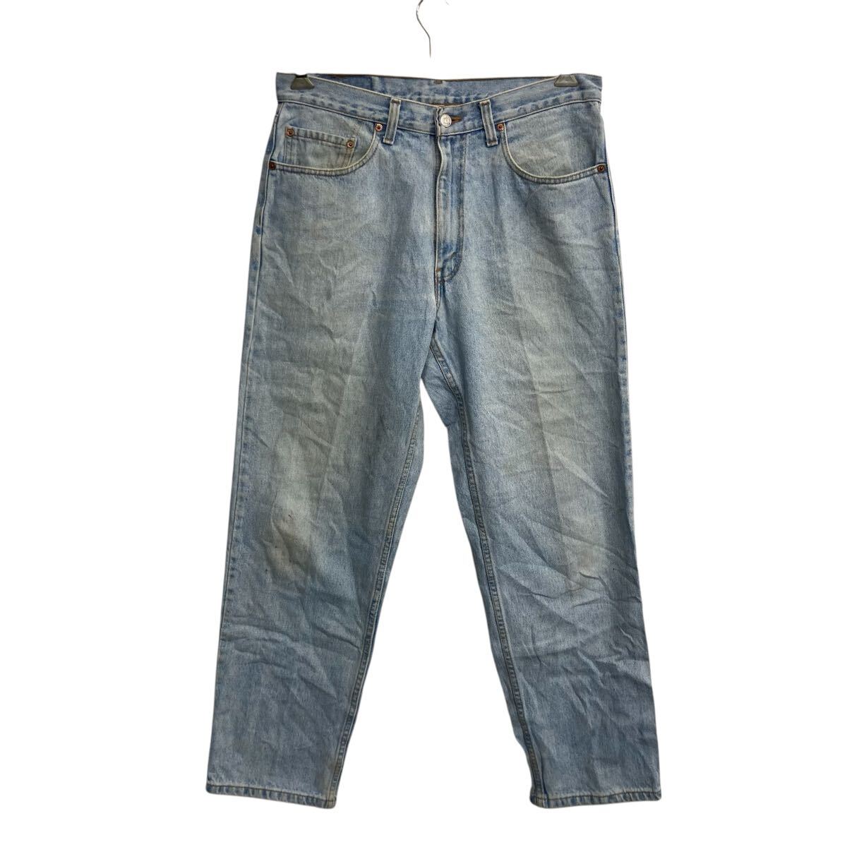 【中古】【古着】 Levi's 550 デニムパンツ W34 ライトブルー リーバイス ジップアップ ワイドテーパード カナダ製 90s 古着卸 アメリカ仕入 2506-486