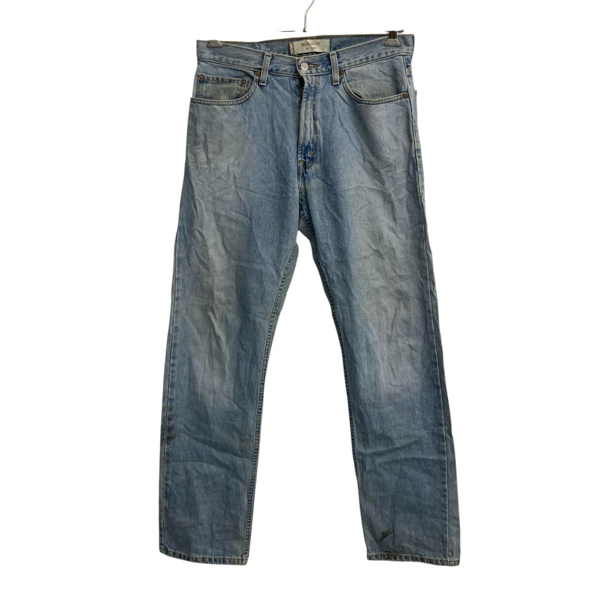 【中古】【古着】 Levi's 505 デニムパンツ W33 ライトブルー リーバイス ジップアップ レギュラーフィット テーパード 古着卸 アメリカ仕入 2506-494