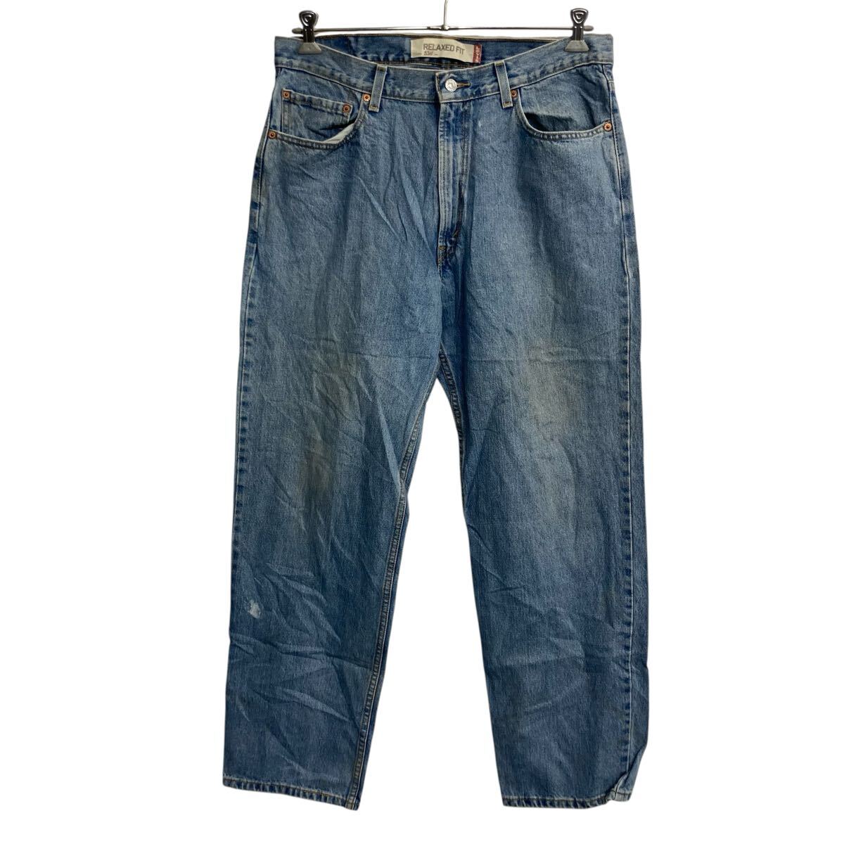 【中古】【古着】 Levi's 550 デニムパンツ W36 ライトブルー リーバイス ジップアップ リラックスフィット ワイドテーパード 古着卸 アメリカ仕入 2506-519