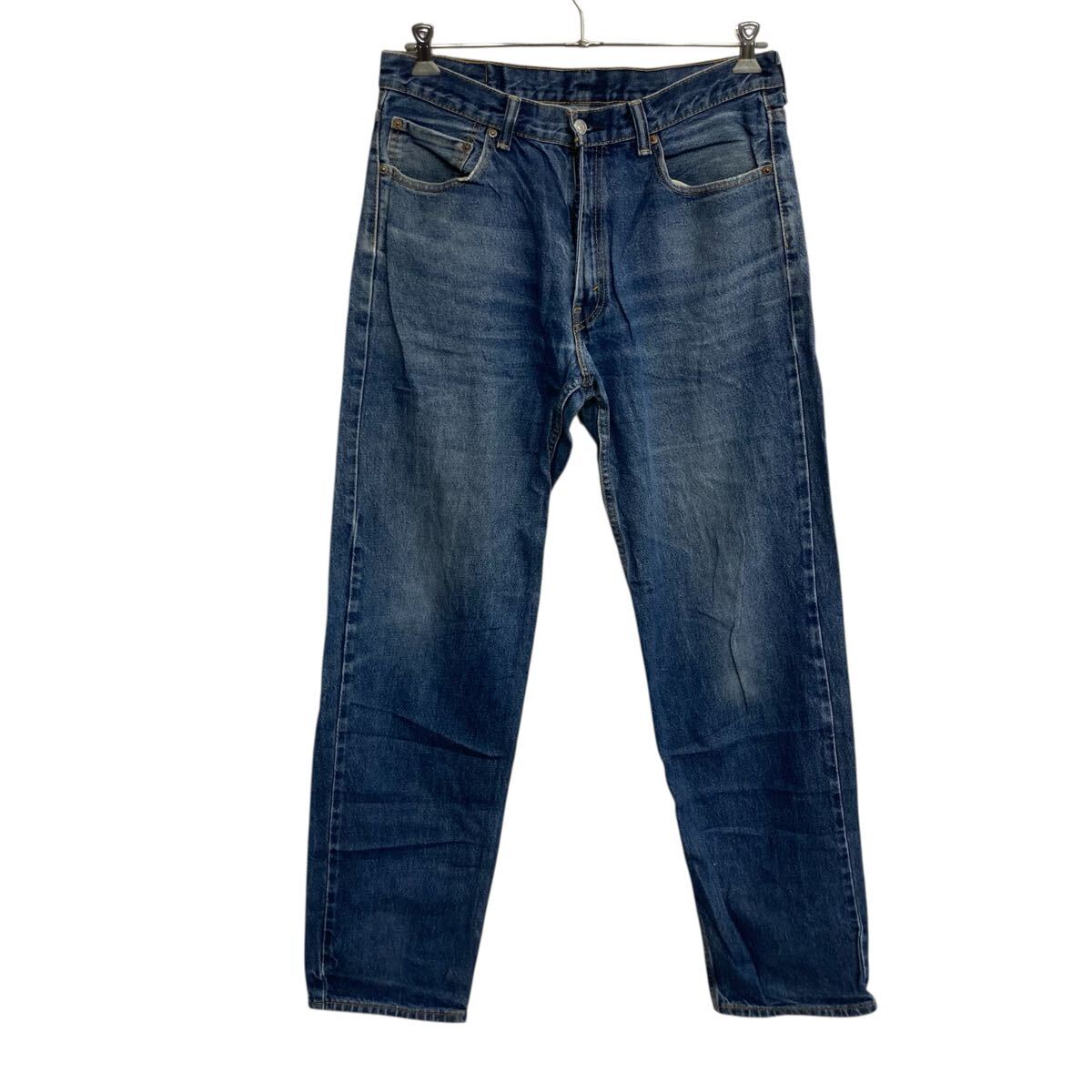 【中古】【古着】 Levi's 550 デニムパンツ W34 ブルー リーバイス ジップアップ ワイドテーパード バギー ジーンズ 古着卸 アメリカ仕入 2506-529