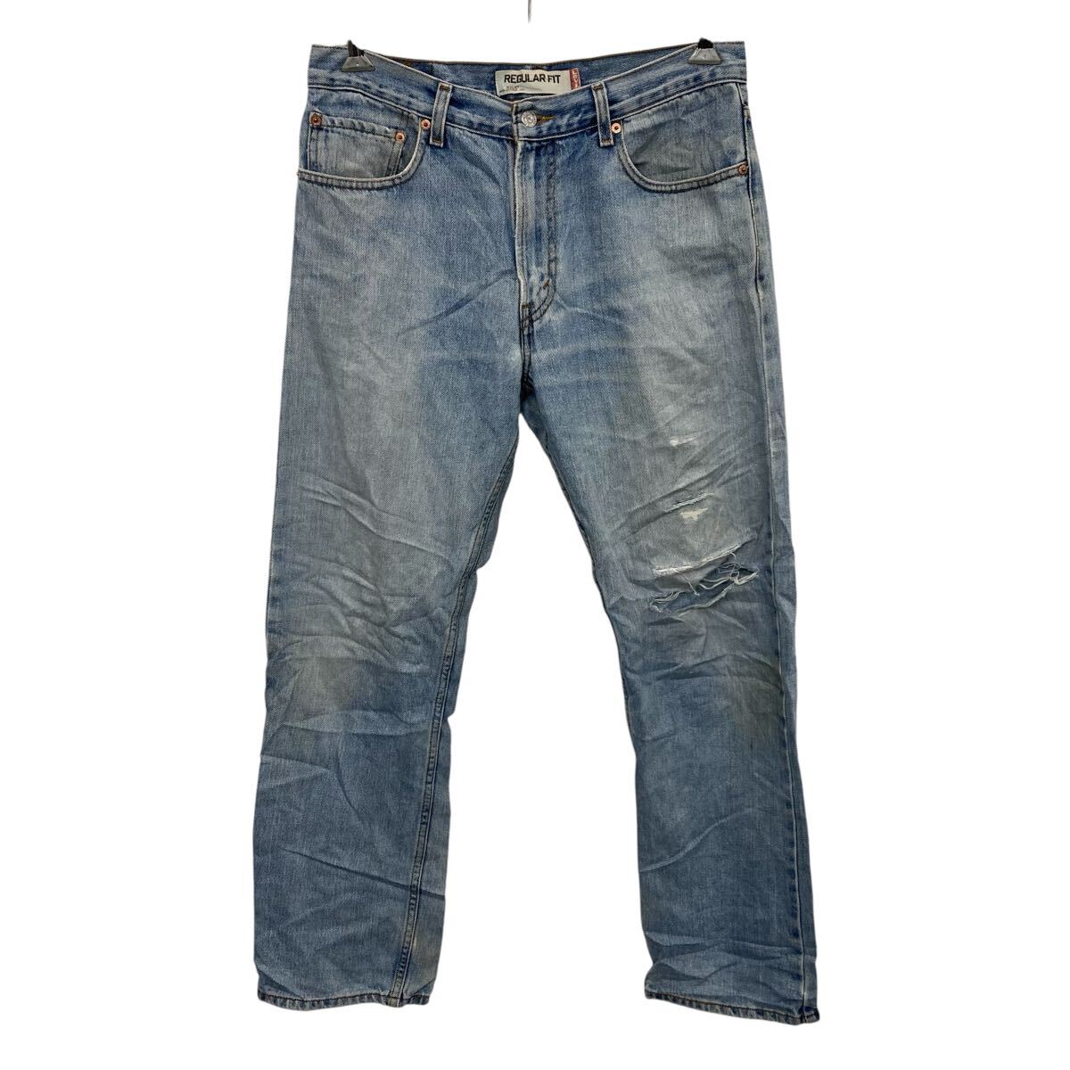 【中古】【古着】 Levi's 505 デニムパンツ W33 ブルー リーバイス ジップアップ カジュアル アメカジ ジーンズ 古着卸 アメリカ仕入 2506-549
