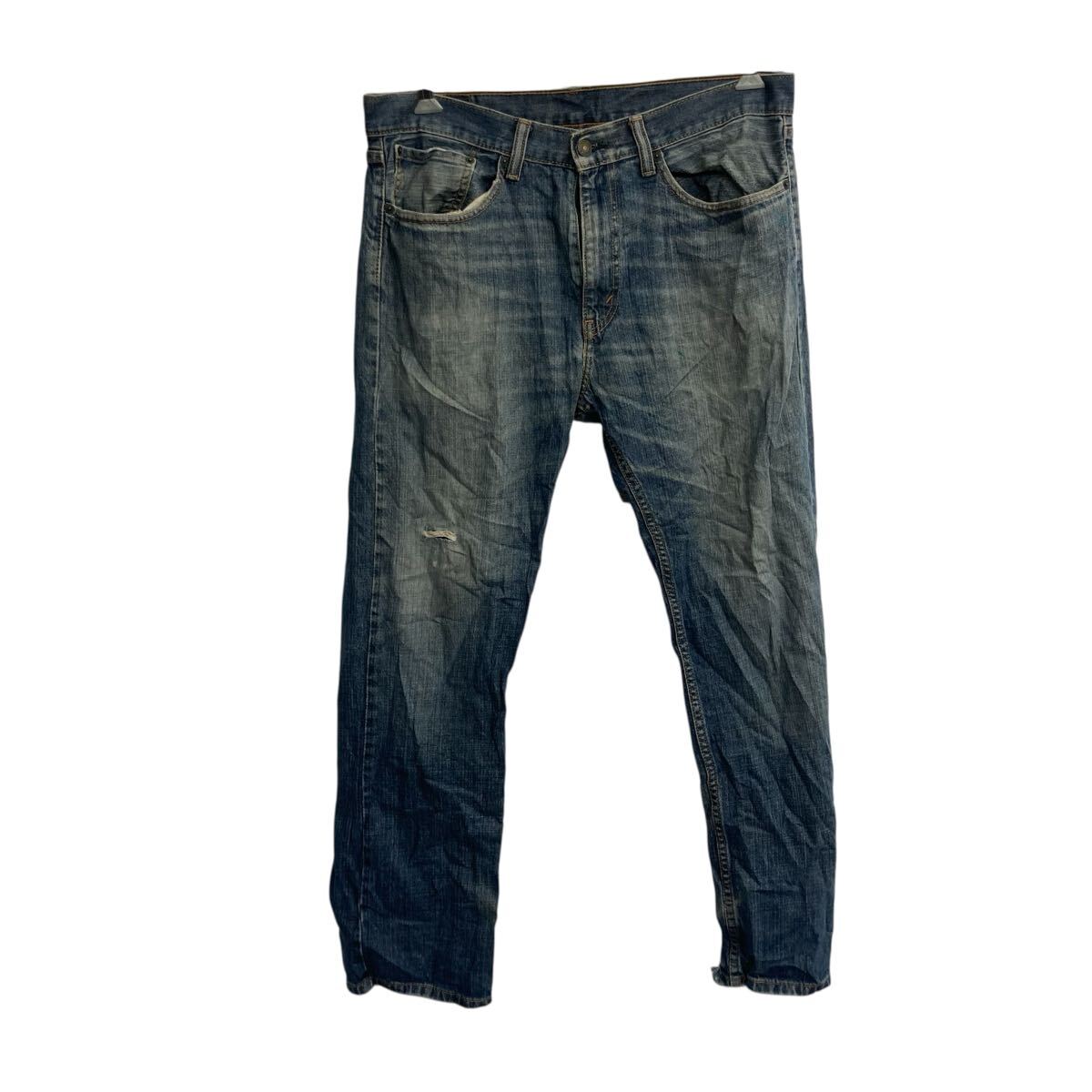 【中古】【古着】 Levi's 505 デニムパンツ W34 ブルー リーバイス ジップアップ テーパード アメカジ ジーンズ 古着卸 アメリカ仕入 2506-554