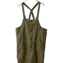 【中古】【古着】 U.S.NAVY デッキパンツ L オリーブ ユーエスネイビー ジップアップ 40's 40年代 オーバーオール サロペット 古着卸 アメリカ仕入 a706-5627