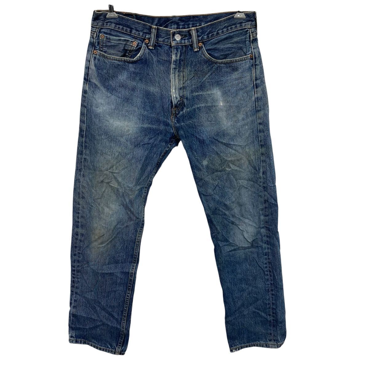 【中古】【古着】 Levi's 505 デニムパンツ W34 ブルー リーバイス ジップアップ メキシコ製 カジュアル アメカジ ジーンズ 古着卸 アメリカ仕入 2506-560