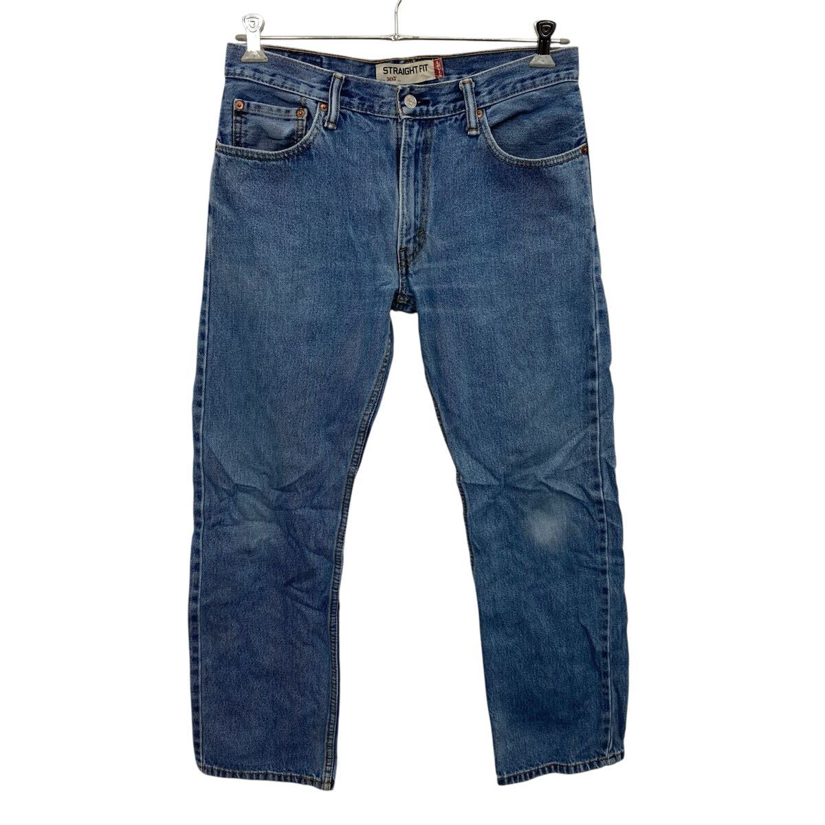 【中古】【古着】 Levi's 505 デニムパンツ W32 ブルー リーバイス ジップアップ カジュアル アメカジ ジーンズ 古着卸 アメリカ仕入 2506-590