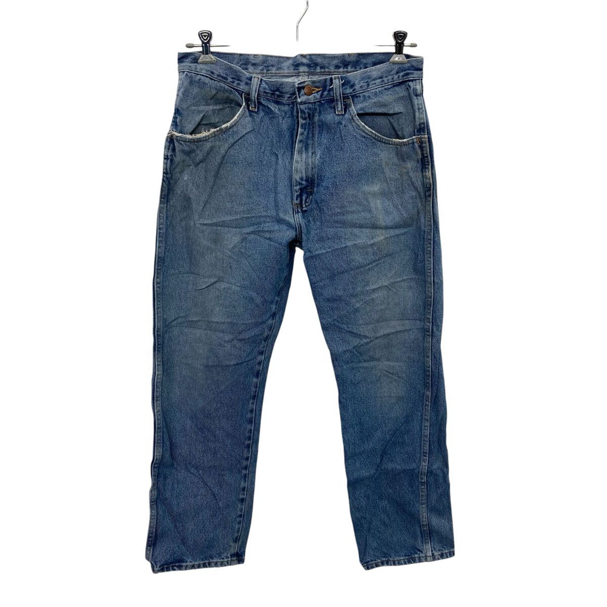 【中古】【古着】 RUSTLER デニムパンツ W34 ブルー ラスラー ジップアップ メキシコ製 カジュアル アメカジ ジーンズ 古着卸 アメリカ仕入 2506-616