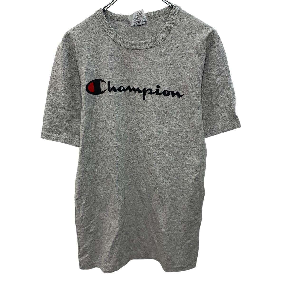 【中古】【古着】 Champion 半袖 プリントTシャツ S グレー チャンピオン プルオーバー ロゴ スポーティー カットソー 古着卸 アメリカ仕入 a706-5677