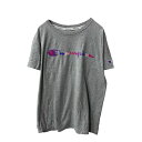 【中古】【古着】 Champion 半袖 ロゴTシャツ レディース L グレー チャンピオン グラデーションプリント 古着卸 アメリカ仕入 a706-5700